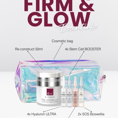 Firm & Glow Essentials Produse esențiale pentru fermitate și strălucire + Cadou: Re-action E & Mask