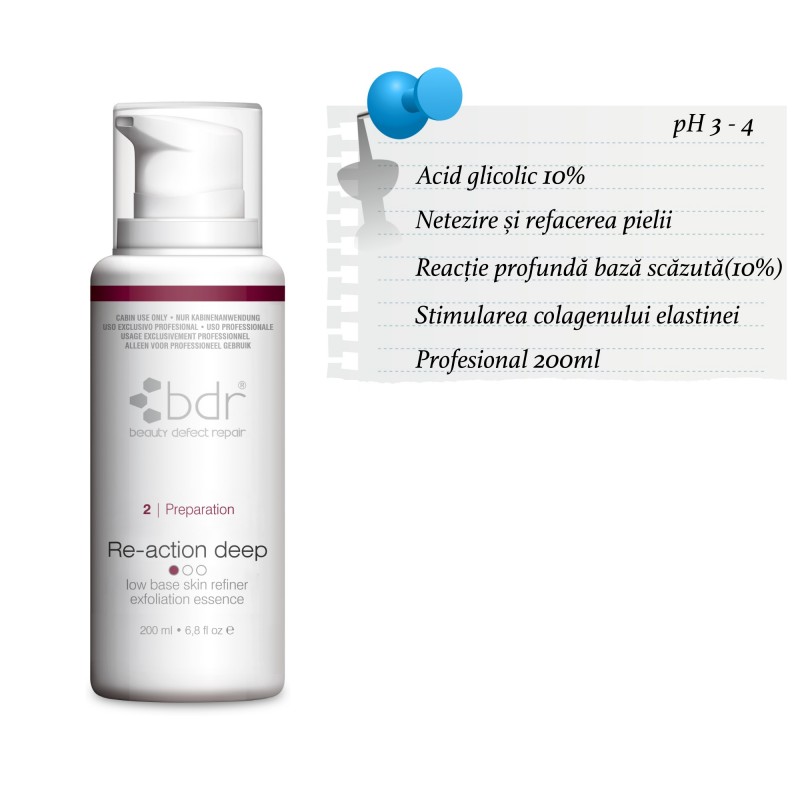Re-action deep low level (10%) 200 ml - AHA glicolic