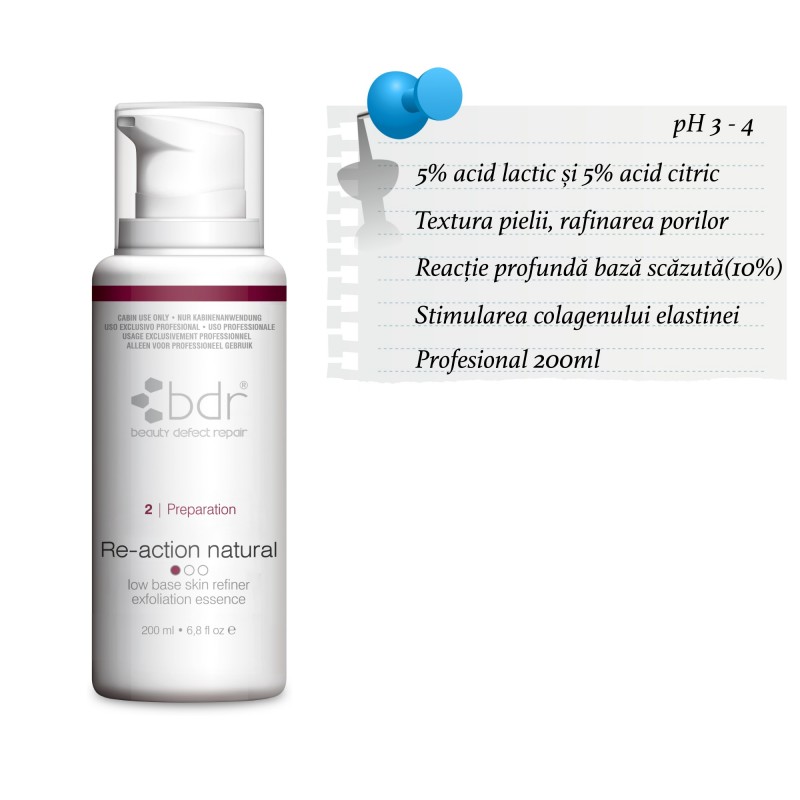 Re-action natural low level (10%) 200 ml - AHA citric & lactic