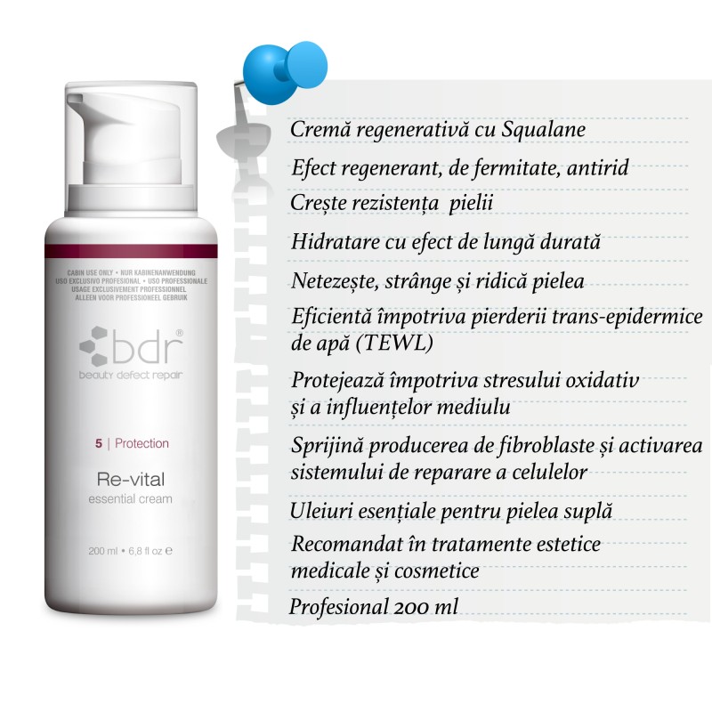 Re-vital - crema antirid, fermitate, pentru fata, gat, decolteu, regenerativa 200ml